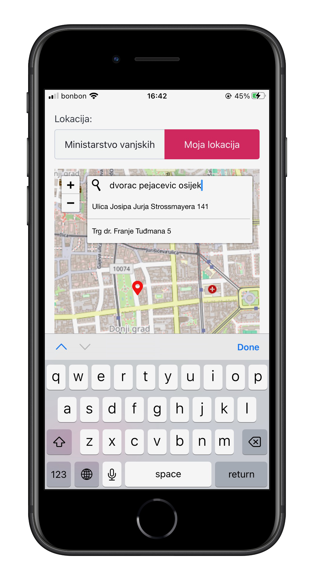 Pretraživanje lokacije